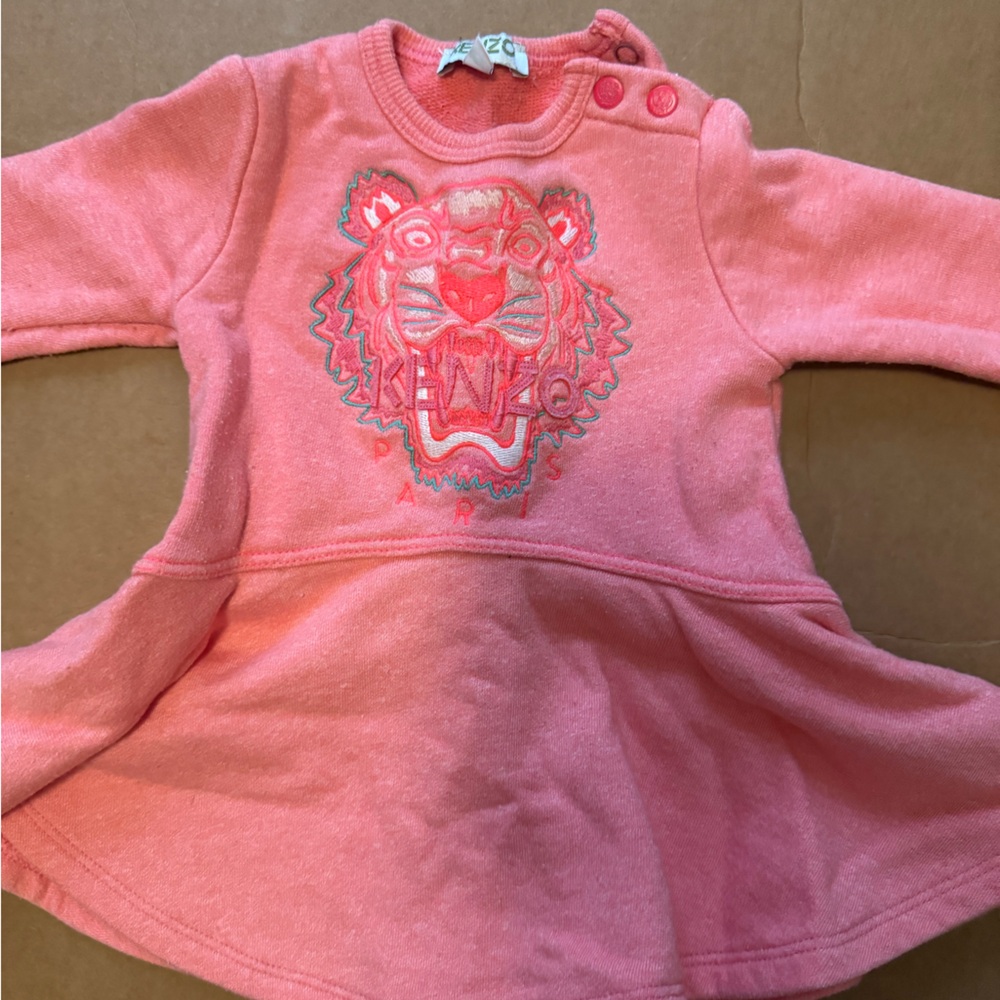 Kenzo Coral Tiger Embroidered Shirt